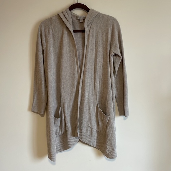 Barefoot Dreams Cardigan Cozy Chic Ultra Lite XS Gray Hood Soft Leisure Pajama - Picture 1 of 14